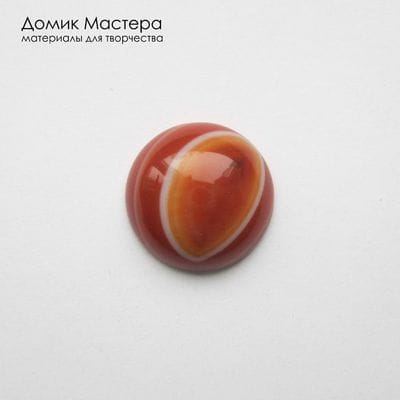 K-K-002193 - агат, кабошон, "око", натуральный камень, 18х5мм