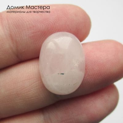 K-K-002196 - кварц розовый, кабошон, натуральный камень, Африка, 18х13х5мм