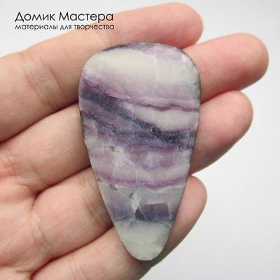 K-K-002206  - флюорит, кабошон, натуральный камень, Россия, 51х29х5мм