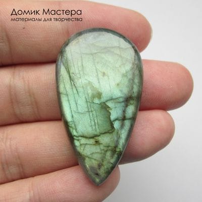 K-K-002208 - лабрадор, кабошон, натуральный камень, Мадагаскар, 40х22х7мм