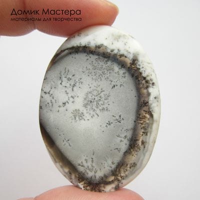K-K-002215 - агат (опал) моховой, кабошон, натуральный камень, Турция, 50х37х6мм