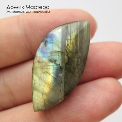 K-K-002220 - лабрадор, кабошон, натуральный камень, Мадагаскар, 32х15х7мм