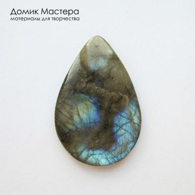 K-K-002221 - лабрадор, кабошон, натуральный камень, Мадагаскар, 41х27х5мм