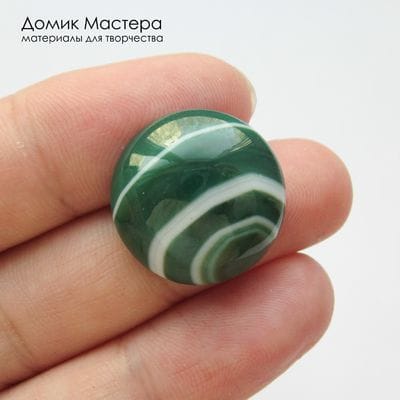K-K-002234 - агат , кабошон, тонирован,   натуральный камень, 20х5мм