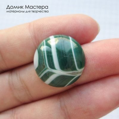 K-K-002235 - агат , кабошон, тонирован,   натуральный камень, 20х5мм
