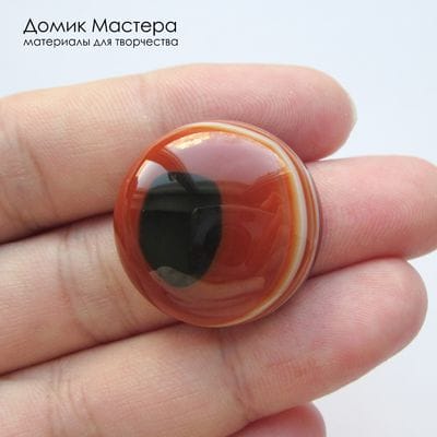 K-K-002236 - агат , кабошон, тонирован,   натуральный камень, 24х5мм