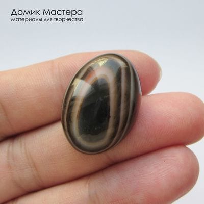 K-K-002237 - агат , кабошон, "око", тонирован,  натуральный камень, 25х18х7мм
