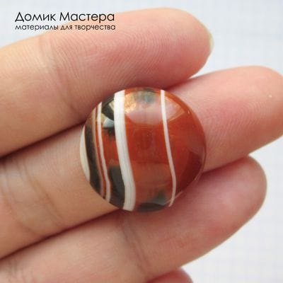 K-K-002238 - агат , кабошон, тонирован,  натуральный камень, 20х5мм
