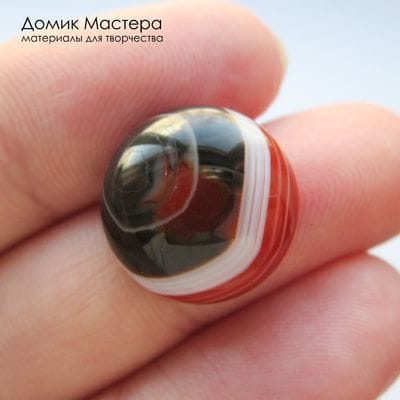 K-K-002241 - агат , кабошон, тонирован,  натуральный камень, 15х5мм