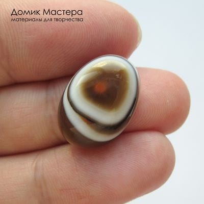 K-K-002244 - агат , кабошон, "око", тонирован,  натуральный камень, 18х13х7мм