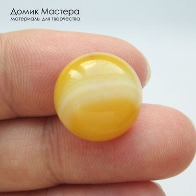 K-K-002245 - агат , кабошон, "око", тонирован,  натуральный камень, 15х5мм