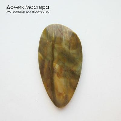 K-K-002250 - халцедон, кабошон, натуральный камень, Россия, 51х27х5мм