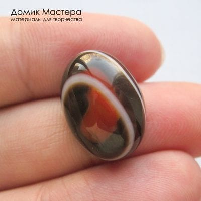 K-K-002269 - агат, кабошон,  натуральный камень,  тонирован, 17х13х8мм