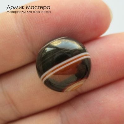 K-K-002270 - агат, кабошон,  натуральный камень,  тонирован, 14х5мм