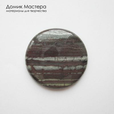 K-K-002279 - джеспилит, кабошон,  натуральный камень,  Африка, 38х6мм