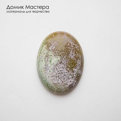 K-K-002283 - агат, кабошон,  натуральный камень,  тонирован, 40х30х7мм