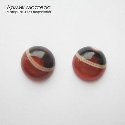 K-K-002286 - агат, пара кабошонов,  натуральный камень,  тонирован, 15х6мм