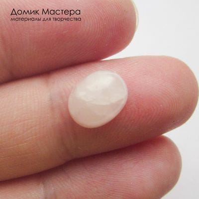 K-K-002293 - кварц розовый, кабошон,  натуральный камень,  10х8х6мм