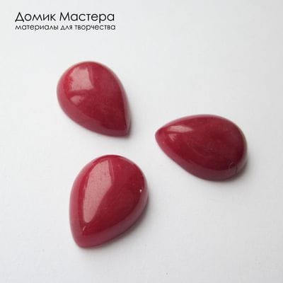 K-K-002308 - кварц, комплект кабошонов, натуральный камень,  тонирован, 18х13х5мм