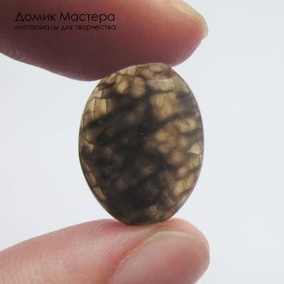 K-K-002310 - агат, кабошон, натуральный камень,  тонирован, 20х14х4мм
