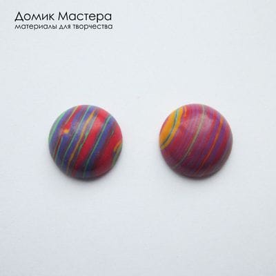 K-K-002313 - пара кабошонов, ювелирный пластик, 15х5мм