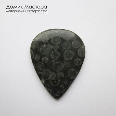 K-K-002321 - коралл, кабошон, натуральный камень, Марокко, 41х32х4мм