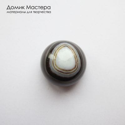 K-K-002325 - агат, "око", кабошон, натуральный камень, 18х18х14мм