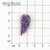 K-Kul-000760 - аметист, подвеска, резное крыло,  резьба двусторонняя, Бразилия, 29х14х3мм