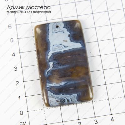 K-Kul-000766 - агат, подвеска, тонирован, натуральный камень, 58х32х6мм