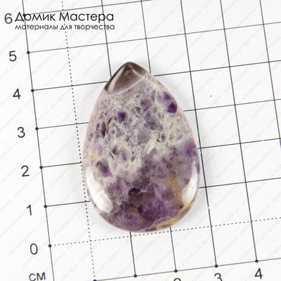K-Kul-000768 - аметист, подвеска, натуральный камень, Бразилия, 45х30х5мм