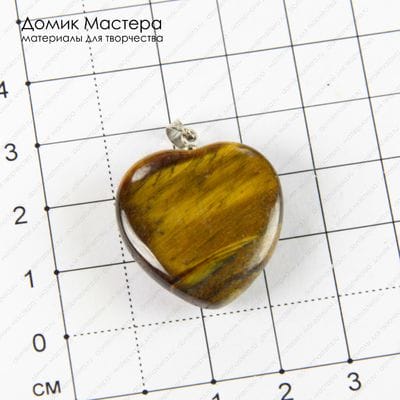 K-Kul-000777 - тигровый глаз, подвеска, с бейлом, натуральный камень, двусторонняя, 25х25мм