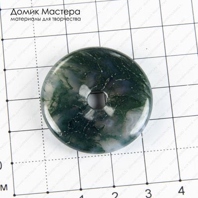 K-Kul-000782 - агат индийский, подвеска, двусторонняя, натуральный камень, 34х5мм