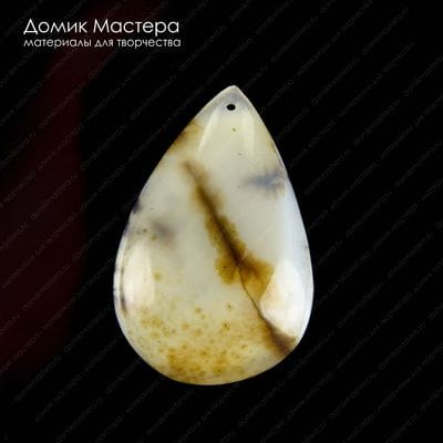 K-Kul-000788 - агат, подвеска, натуральный камень, Африка, двусторонняя, 47х31х13мм
