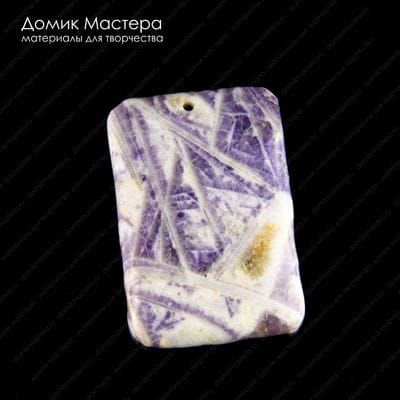 K-Kul-000798 - аметист, подвеска, натуральный камень, Бразилия, 47х32х6мм