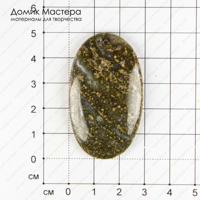 K-Kul-000805 - яшма океаническая, подвеска, натуральный камень, 51х30х5мм