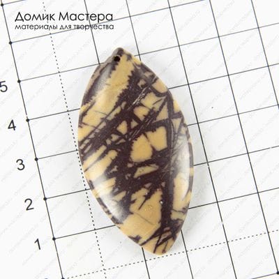 K-Kul-000806 - яшма, подвеска, натуральный камень, 53х27х5мм