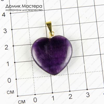 K-Kul-000818 - флюорит, подвеска, с бейлом, 24х24х4мм, натуральный камень, Африка