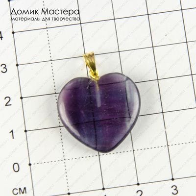 K-Kul-000819 - флюорит, подвеска, с бейлом, 24х24х4мм, натуральный камень, Африка
