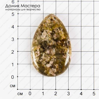K-Kul-000831 - кварц, подвеска, натуральный камень, Африка, 50х32х6мм