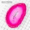 K-Kul-000833 - агат, подвеска, тонирован, срез, с друзой,  натуральный камень, 96х60х5мм