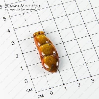 K-Kul-000843 - тигровый глаз, подвеска, резная, натуральный камень, Африка, 33х13х5мм