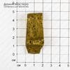 K-Kul-000844 - агат, титановое покрытие, подвеска, натуральный камень, 47х21х10мм