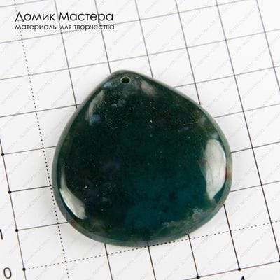 K-Kul-000848 - агат индийский, подвеска, натуральный камень, 47х44х6мм 