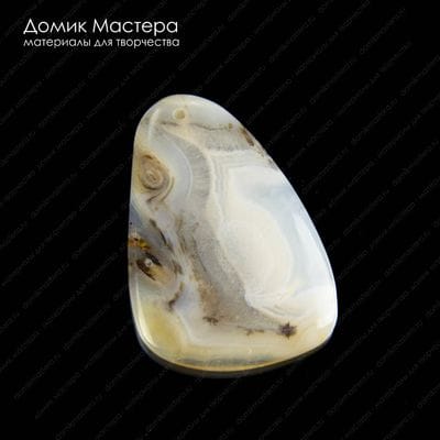 K-Kul-000855 - агат, подвеска, полупрозрачный, натуральный камень, Африка, 46х32х5мм