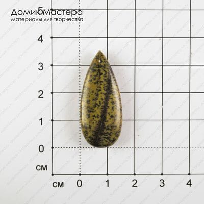 K-Kul-000859 - яшма, подвеска, натуральный камень, 35х16х5мм