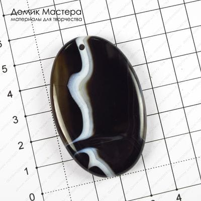 K-Kul-000862 - агат, подвеска, двусторонняя, тонирован, натуральный камень, 54х35х5мм