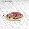 K-Kul-000877 - кварц, друза, тонирована, подвеска, натуральный камень, латунь "под золото", камень: 40х26х11мм