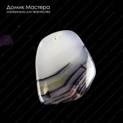 K-Kul-000884 - агат, подвеска, натуральный камень, полупрозрачная, 37х34х5мм
