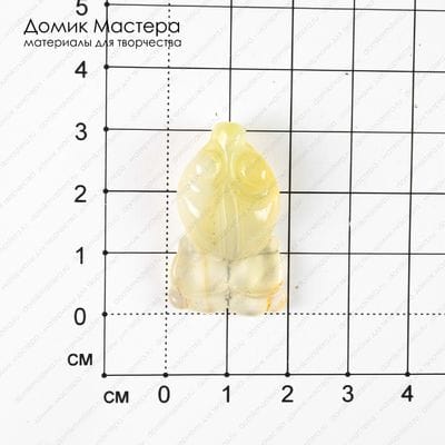 K-Kul-000892 - агат, резная подвеска, рыбка, натуральный камень, полупрозрачный, 31х19х9мм
