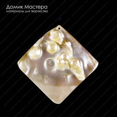 K-Kul-000895 - перламутр, подвеска, натуральный камень, 46х45мм